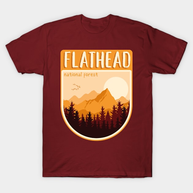 Flathead National Forest T-Shirt by Souls.Print